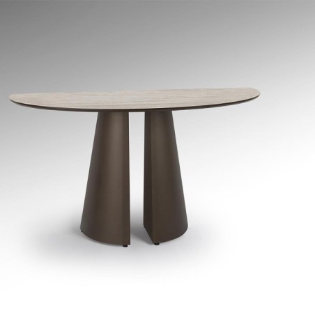 SAMARA-  CONSOLE-TRAVERTIN/MARRON