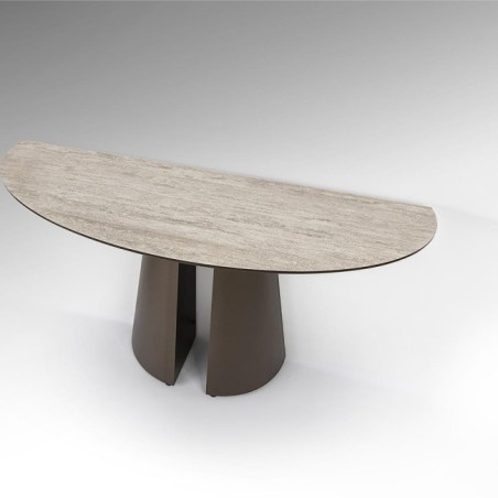 SAMARA-  CONSOLE-TRAVERTIN/MARRON