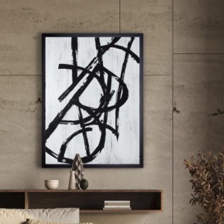 Tableau Acrylique Graphos Blanc (75x100)