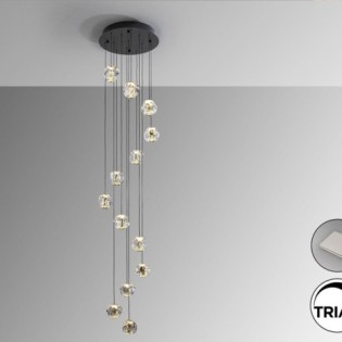 ZARIA- LAMPE 5L- NOIR/OR/TRANSP. DIM.