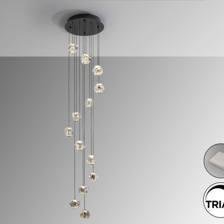 ZARIA- LAMPE 5L- NOIR/OR/TRANSP. DIM.