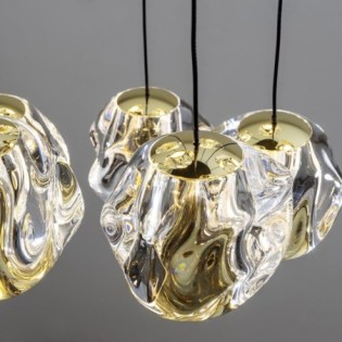 ZARIA- LAMPE 5L- NOIR/OR/TRANSP. DIM.