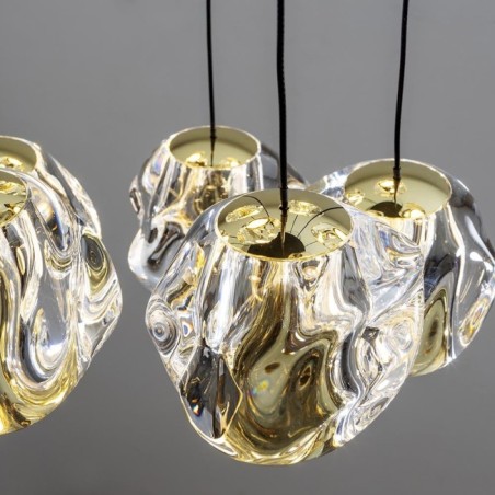 ZARIA- LAMPE 5L- NOIR/OR/TRANSP. DIM.
