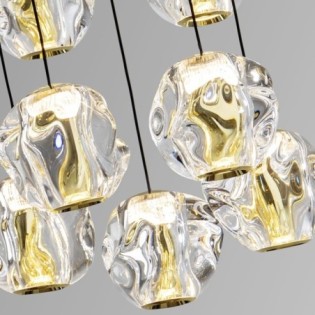 ZARIA- LAMPE 5L- NOIR/OR/TRANSP. DIM.