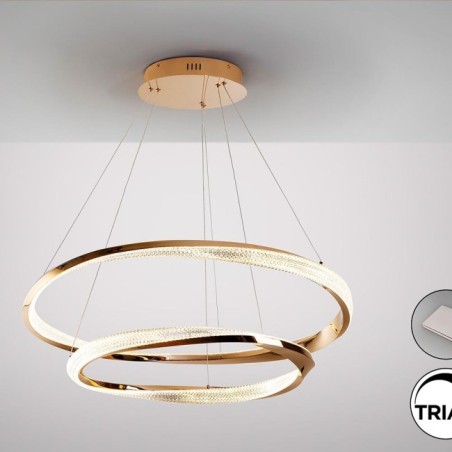 ORBITAS- LAMPE 2 ANNEAUX OR