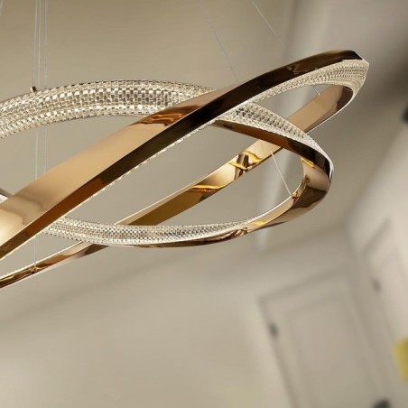 ORBITAS- LAMPE 2 ANNEAUX OR