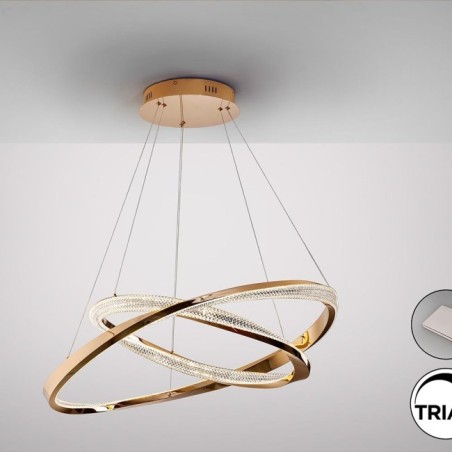 ORBITAS- LAMPE 2 ANNEAUX OR
