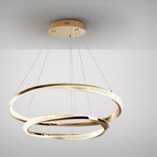 ORBITAS- LAMPE 2 ANNEAUX OR