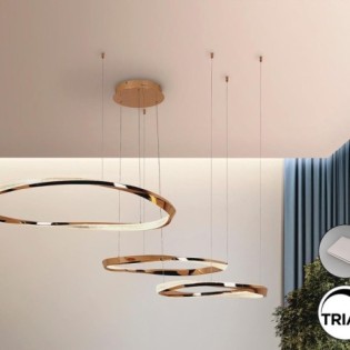 ORBITAS- LAMPE 3 ANNEAUX OR