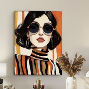 Tableau Acrylique Orange (90x120)