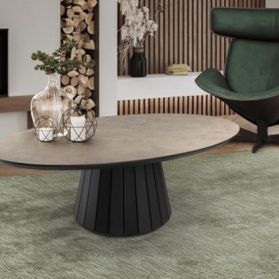 KORIA -TABLE BASSE- PIERRE/NOIR