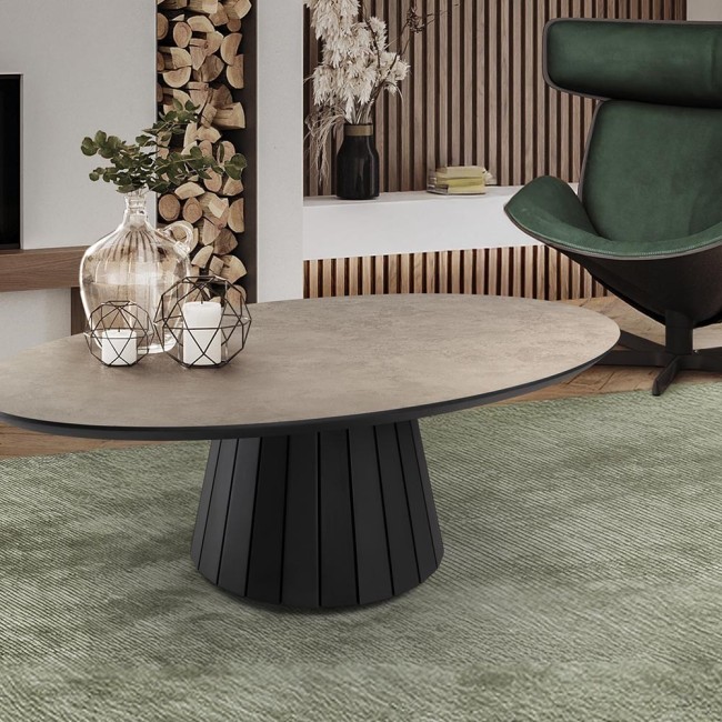 KORIA -TABLE BASSE- PIERRE/NOIR
