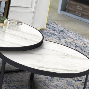 NAIRA -SETS DE TABLE- T MARBRE BLANC