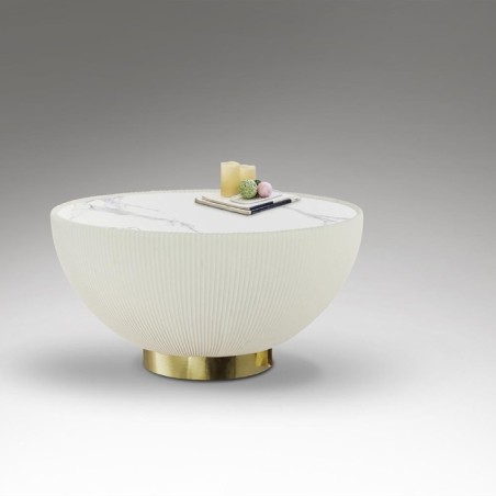 CANDY-TABLE BASSE BLANC-LAITON