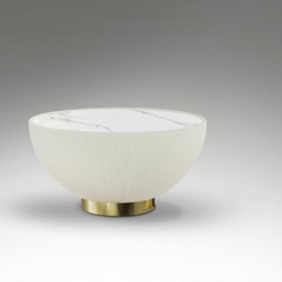 CANDY-TABLE BASSE BLANC-LAITON