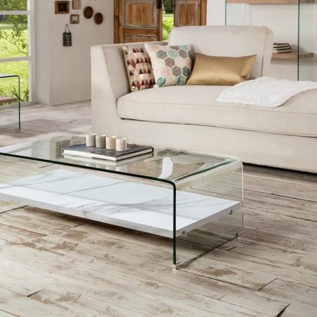 SONOMA- TABLE BASSE M/BLANC