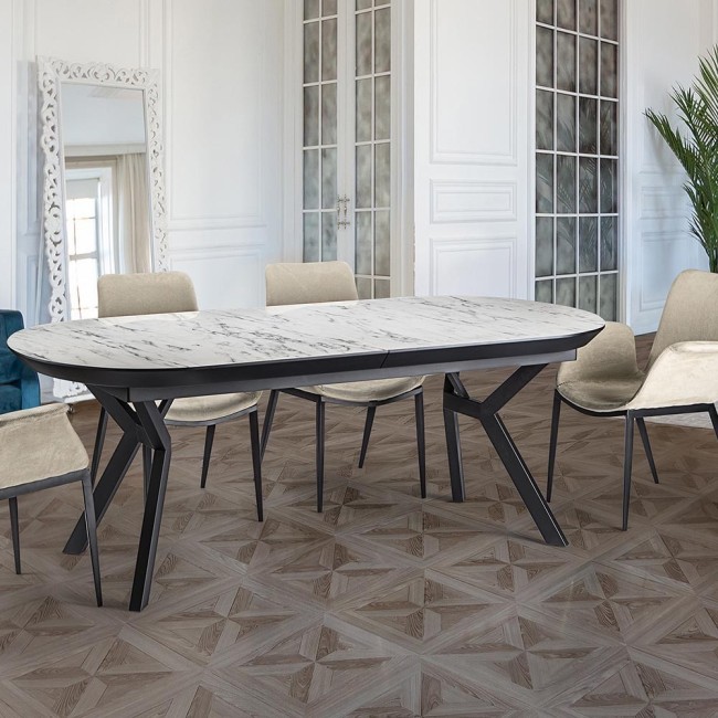 ANTEA -TABLE SALLE A MANGER- T MARBRE BL