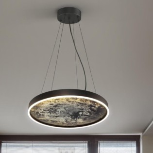 STONE- LAMPE LED CCT -NOIR 60D