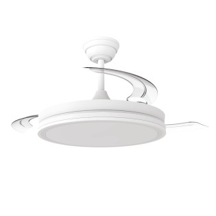 Ventilateur LED pales pliantes Surpino Blanc CCT Dim (48W)
