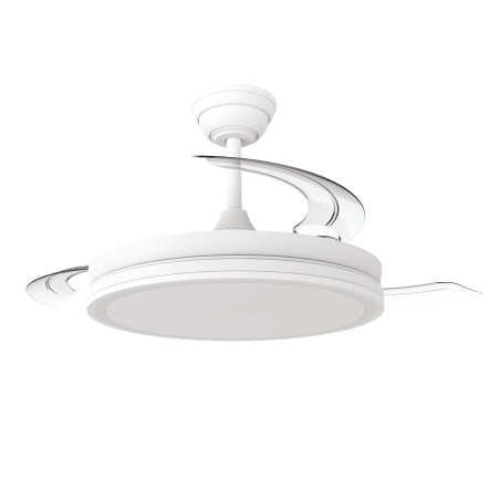 Ventilateur LED pales pliantes Surpino Blanc CCT Dim (48W)