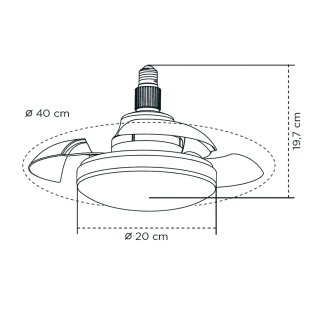 Ampoule ventilateur LED pales rétractables Mandy CCT (18W)