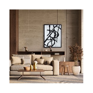 Tableau Acrylique Graphos Blanc (75x100)