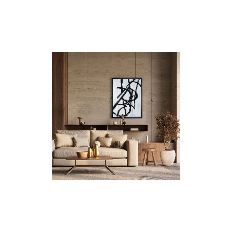 Tableau Acrylique Graphos Blanc (75x100)