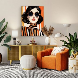 Tableau Acrylique Orange...