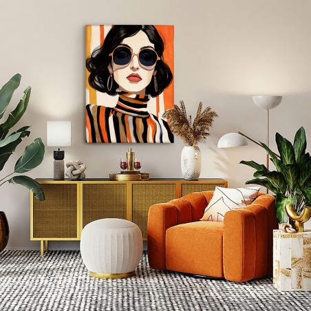 Tableau Acrylique Orange (90x120)
