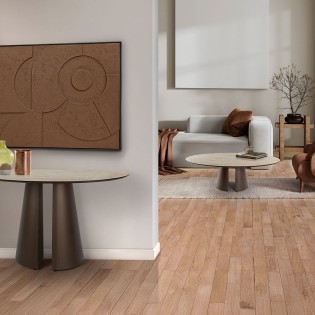 SAMARA-  CONSOLE-TRAVERTIN/MARRON