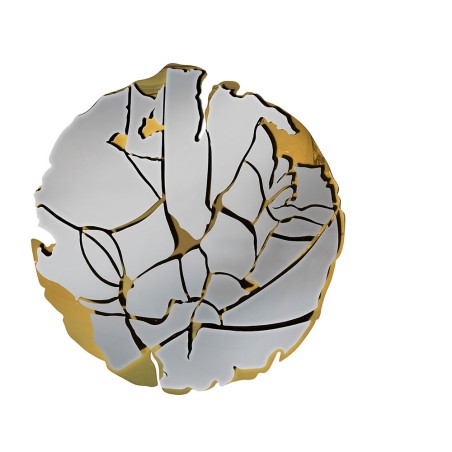 FIORELLA- SCULPTURE MURALE- OR/CHROME
