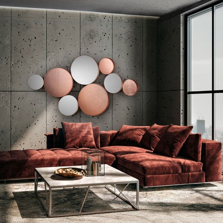MALMO- MIROIR OR ROSE 165X90