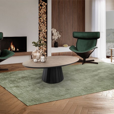 KORIA -TABLE BASSE- PIERRE/NOIR