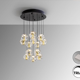 ZARIA- LAMPE 5L- NOIR/OR/TRANSP. DIM.