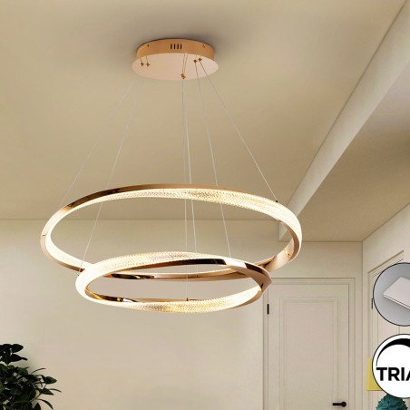ORBITAS- LAMPE 2 ANNEAUX OR