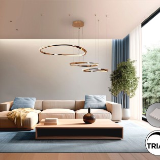 ORBITAS- LAMPE 3 ANNEAUX OR