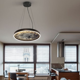 STONE- LAMPE LED CCT -NOIR 60D