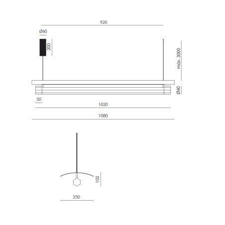 Lampe suspendue LED Tasta (25W)