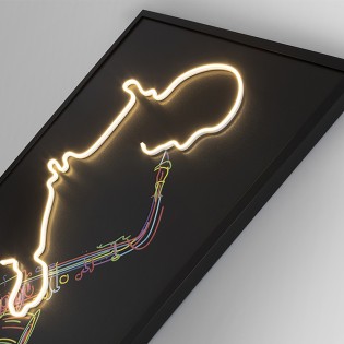 Tableau avec lumière LED Saxofón (120x80cm.)