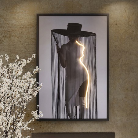Tableau avec lumière LED Diva (120x80cm.)