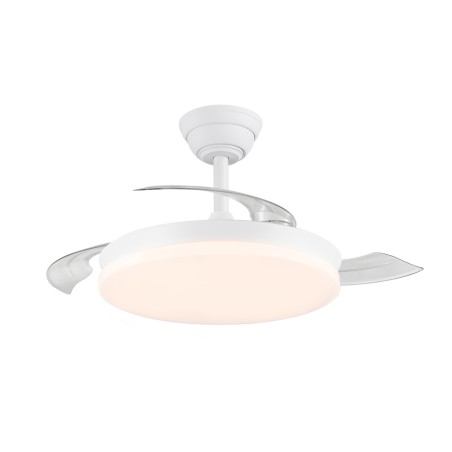 Ventilateur LED à pales rétractables Milky Mini Eco CCT Dim (39W)
