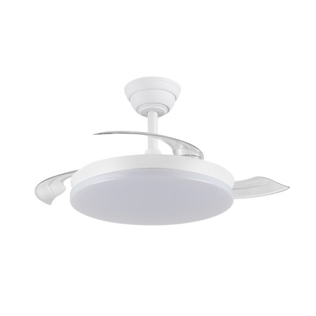 Ventilateur LED à pales rétractables Milky Mini Eco CCT Dim (39W)