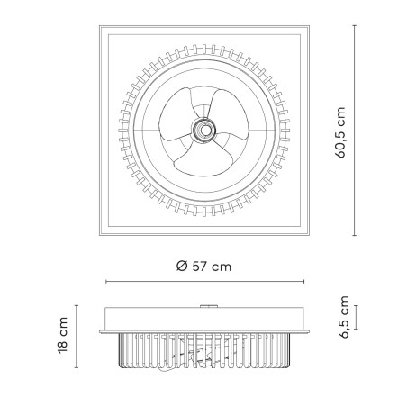 Abat-jour acoustique pour ventilateur Cubis
