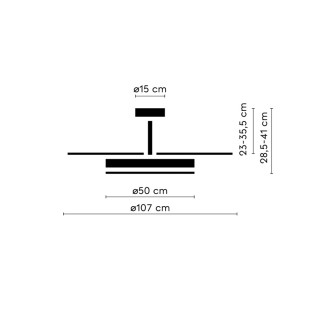 Ventilateur LED pales rétractables Bombay Estilo M CCT Dim (32+12W)