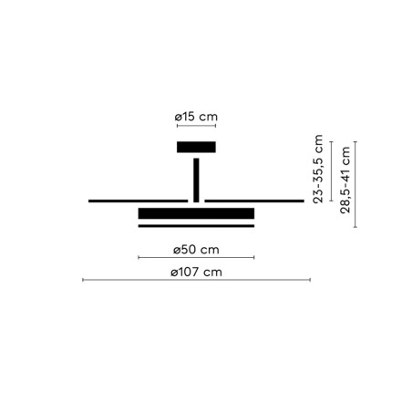 Ventilateur LED pales rétractables Bombay Estilo M CCT Dim (32+12W)