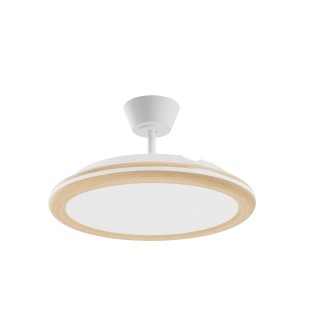 Ventilateur LED pales rétractables Bombay Estilo M CCT Dim (32+12W)