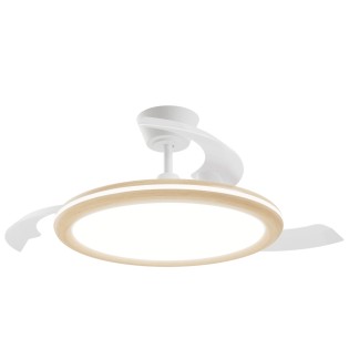 Ventilateur LED pales rétractables Bombay Estilo M CCT Dim (32+12W)