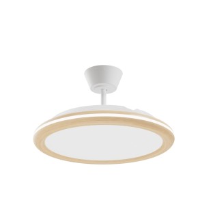 Ventilateur LED pales rétractables Bombay Estilo M CCT Dim (32+12W)