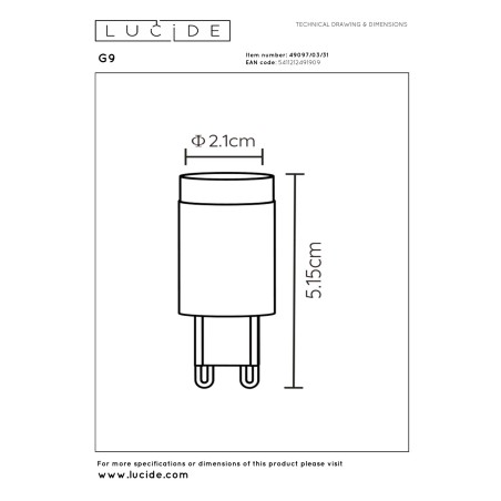 Ampoule LED G9 Dim (3W)