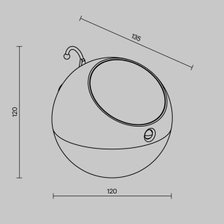Applique murale d'extérieur LED Lactea (1W)